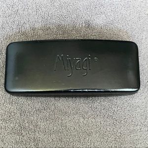 Black Leather Miyagi Sunglasses Case